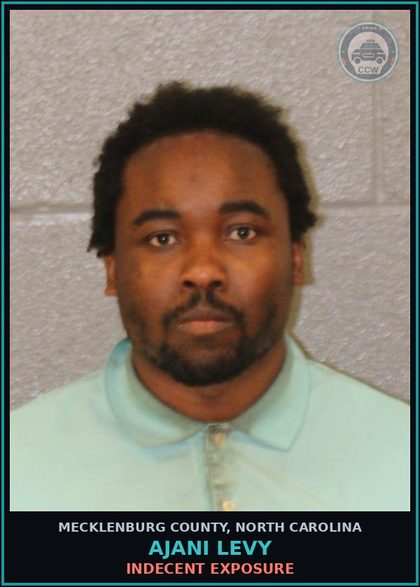CCW arrest card for AJANI LEVY in Mecklenburg County: INDECENT EXPOSURE