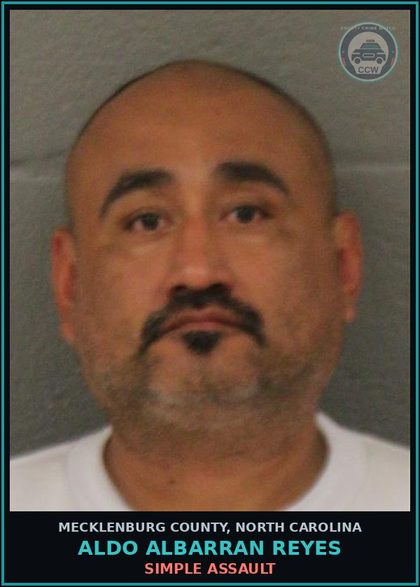 CCW arrest card for ALDO ALBARRAN REYES in Mecklenburg County: MISD CRIME OF DOM VIOLENCE