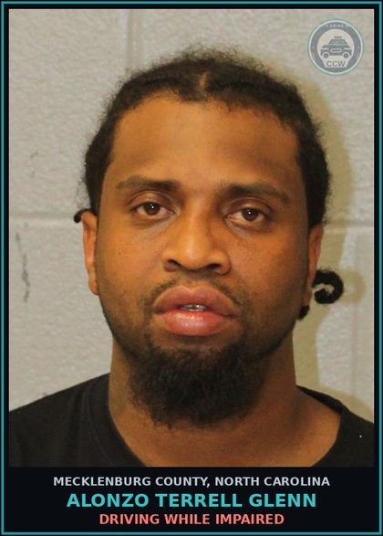 CCW arrest card for ALONZO TERRELL GLENN in Mecklenburg County: DRIVING WHILE IMPAIRED