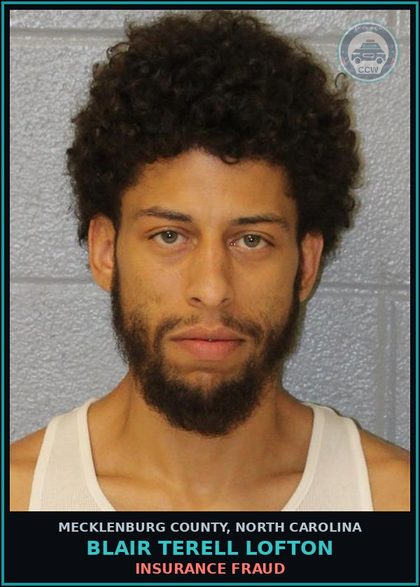 CCW arrest card for BLAIR TERELL LOFTON in Mecklenburg County: OBTAIN PROPERTY FALSE PRETENSE