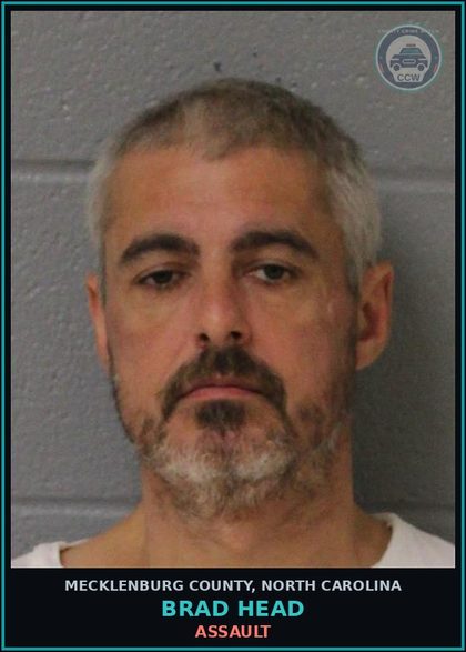 CCW arrest card for BRAD HEAD in Mecklenburg County: s3xual BATTERY
