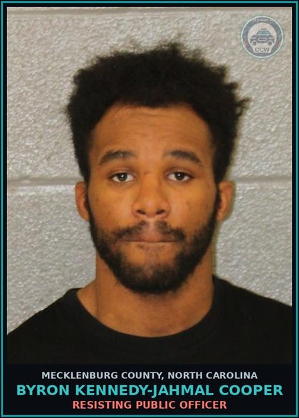 CCW arrest card for BYRON KENNEDY-JAHMAL COOPER in Mecklenburg County: RESISTING PUBLIC OFFICER