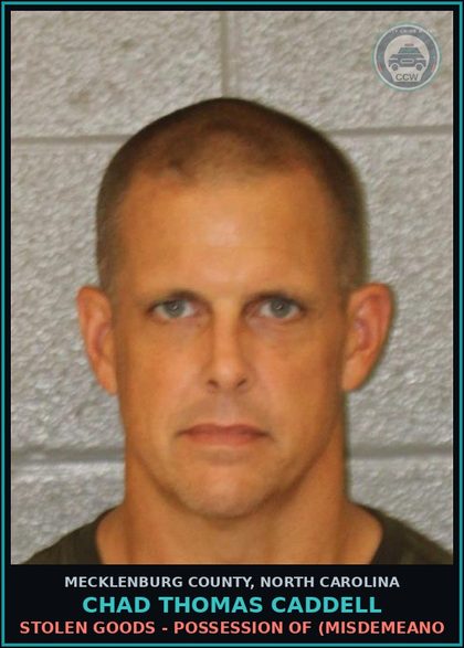 CCW arrest card for CHAD THOMAS CADDELL in Mecklenburg County: DRIVING WHILE IMPAIRED