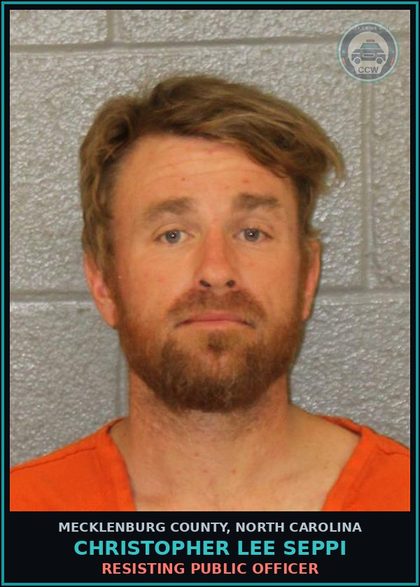 CCW arrest card for CHRISTOPHER LEE SEPPI in Mecklenburg County: RESISTING PUBLIC OFFICER