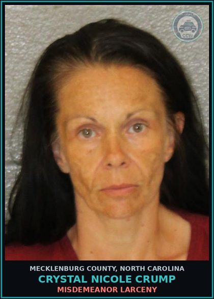 CCW arrest card for CRYSTAL NICOLE CRUMP in Mecklenburg County: PROBATION VIOLATION