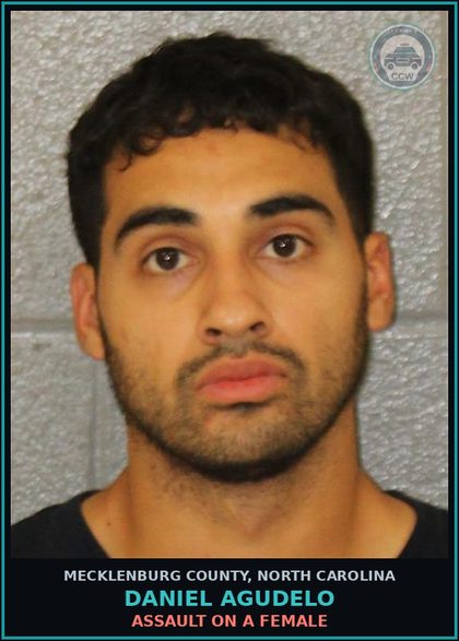 CCW arrest card for DANIEL AGUDELO in Mecklenburg County: COMMUNICATING THREATS