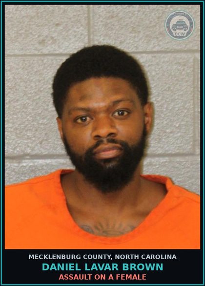 CCW arrest card for DANIEL LAVAR BROWN in Mecklenburg County: MISD CRIME OF DOM VIOLENCE