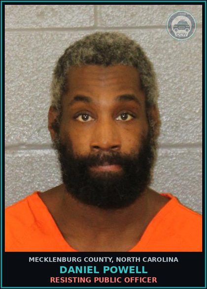 CCW arrest card for DANIEL POWELL in Mecklenburg County: RESISTING PUBLIC OFFICER