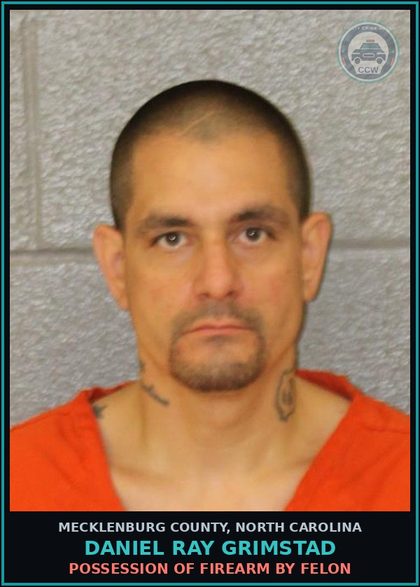CCW arrest card for DANIEL RAY GRIMSTAD in Mecklenburg County: FLEE/ELUDE ARREST W/MV (F)