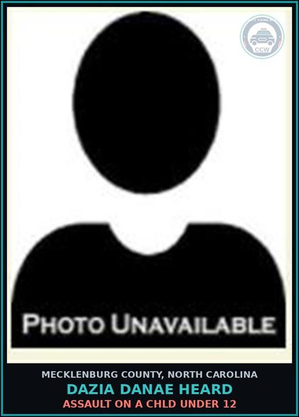 CCW arrest card for DAZIA DANAE HEARD in Mecklenburg County: DRIVING WHILE IMPAIRED