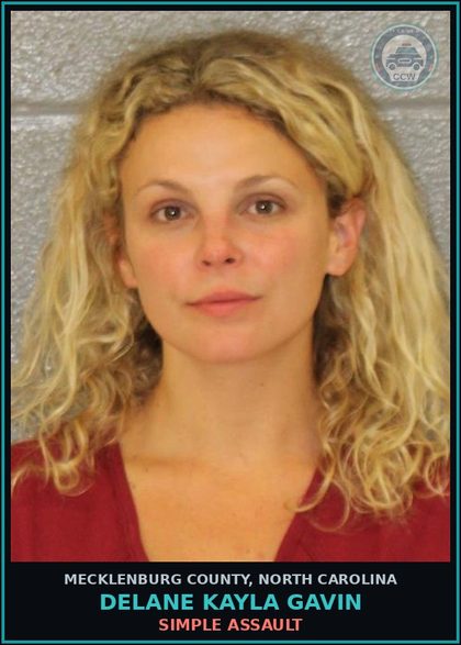 CCW arrest card for DELANE KAYLA GAVIN in Mecklenburg County: SIMPLE ASSAULT