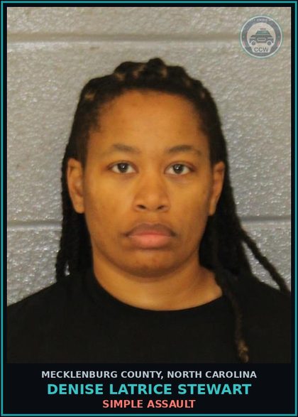 CCW arrest card for DENISE LATRICE STEWART in Mecklenburg County: SIMPLE ASSAULT