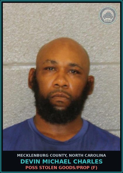 CCW arrest card for DEVIN MICHAEL CHARLES in Mecklenburg County: MISDEMEANOR LARCENY