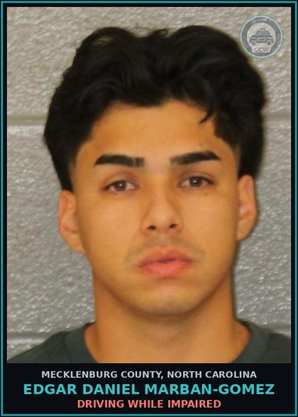 CCW arrest card for EDGAR DANIEL MARBAN-GOMEZ in Mecklenburg County: DRIVING WHILE IMPAIRED