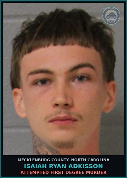 CCW arrest card for ISAIAH RYAN ADKISSON in Mecklenburg County: C/S-SCH VI- TRAFFICKING IN Canna