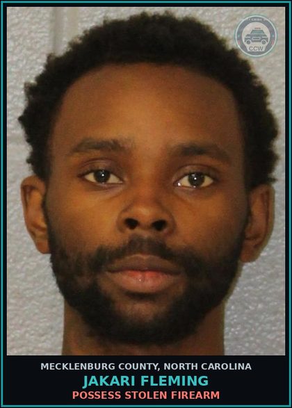 CCW arrest card for JAKARI FLEMING in Mecklenburg County: ATTEMPTED LARCENY (F)