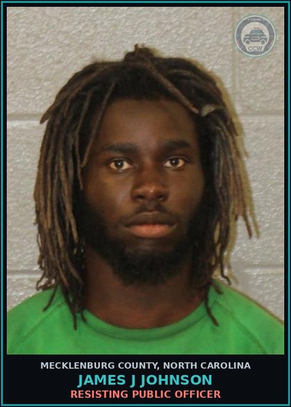 CCW arrest card for JAMES J JOHNSON in Mecklenburg County: BREAKING OR ENTERING (M)