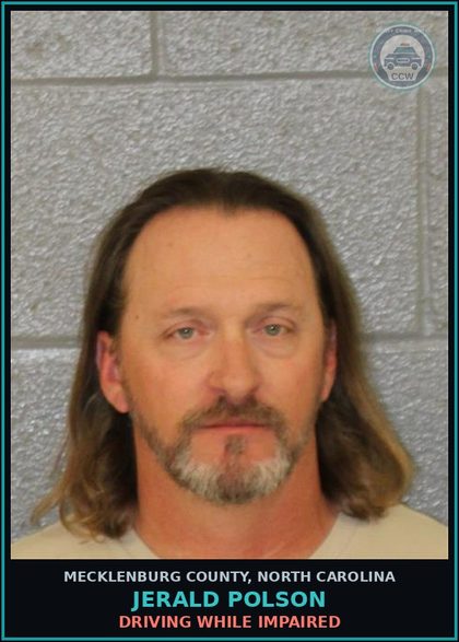 CCW arrest card for JERALD POLSON in Mecklenburg County: DRIVING WHILE IMPAIRED