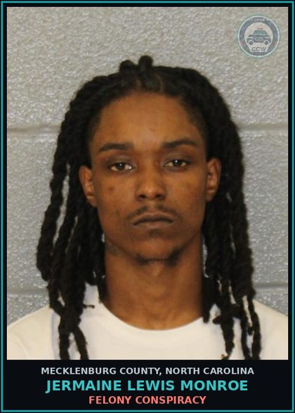 CCW arrest card for JERMAINE LEWIS MONROE in Mecklenburg County: PWISD Canna
