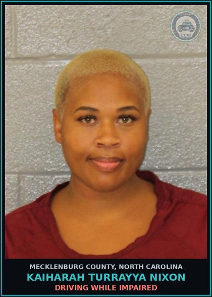 CCW arrest card for KAIHARAH TURRAYYA NIXON in Mecklenburg County: DRIVING WHILE IMPAIRED