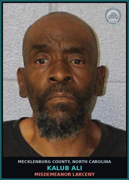 CCW arrest card for KALUB ALI in Mecklenburg County: MISDEMEANOR LARCENY