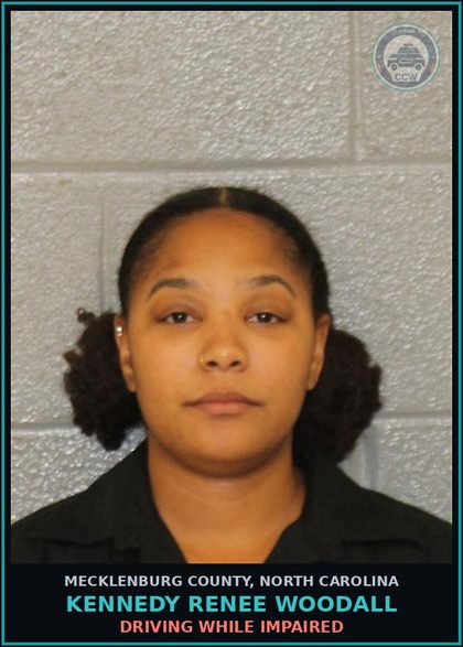 CCW arrest card for KENNEDY RENEE WOODALL in Mecklenburg County: DRIVING WHILE IMPAIRED