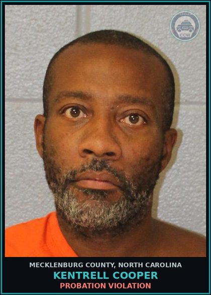 CCW arrest card for KENTRELL COOPER in Mecklenburg County: Probation Violation