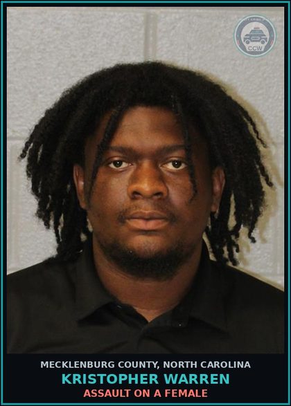 CCW arrest card for KRISTOPHER WARREN in Mecklenburg County: ASSAULT ON A FEMALE