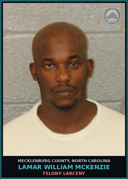 CCW arrest card for LAMAR WILLIAM MCKENZIE in Mecklenburg County: NONSUPPORT chld