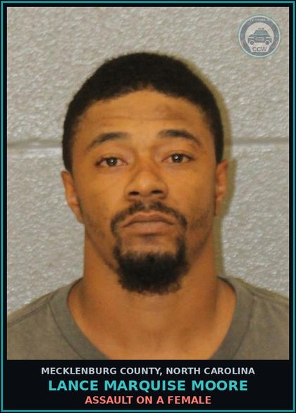 CCW arrest card for LANCE MARQUISE MOORE in Mecklenburg County: FELONY LARCENY