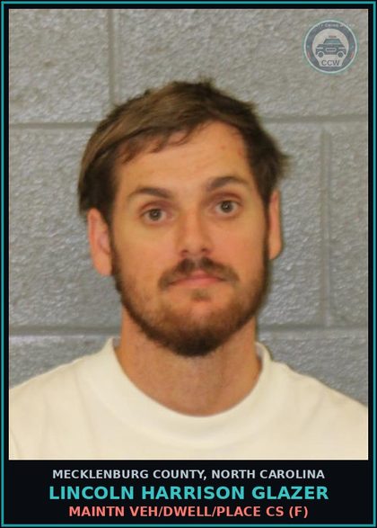 CCW arrest card for LINCOLN HARRISON GLAZER in Mecklenburg County: PWISD Canna