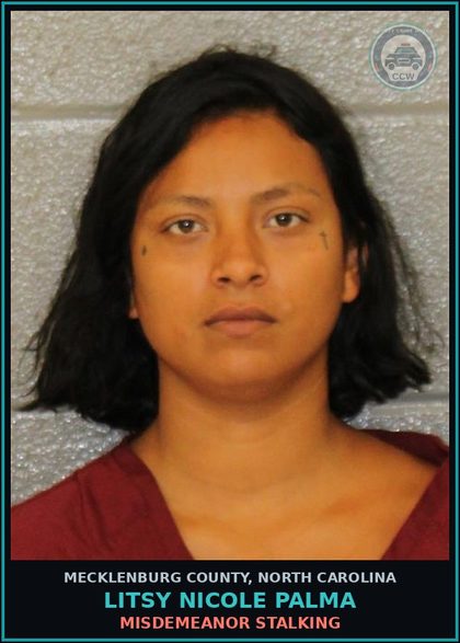 CCW arrest card for LITSY NICOLE PALMA in Mecklenburg County: HARASSING PHONE CALL