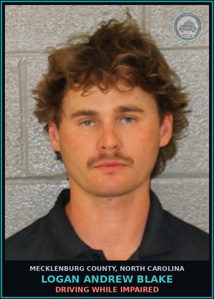 CCW arrest card for LOGAN ANDREW BLAKE in Mecklenburg County: DRIVING WHILE IMPAIRED