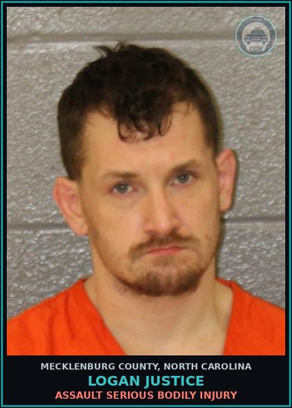 CCW arrest card for LOGAN JUSTICE in Mecklenburg County: ASSAULT SERIOUS BODILY INJURY
