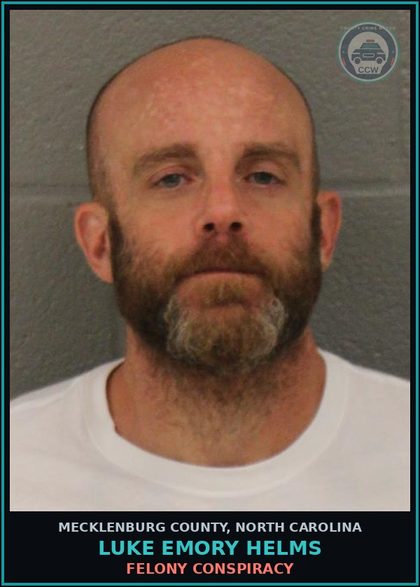 CCW arrest card for LUKE EMORY HELMS in Mecklenburg County: MISDEMEANOR LARCENY