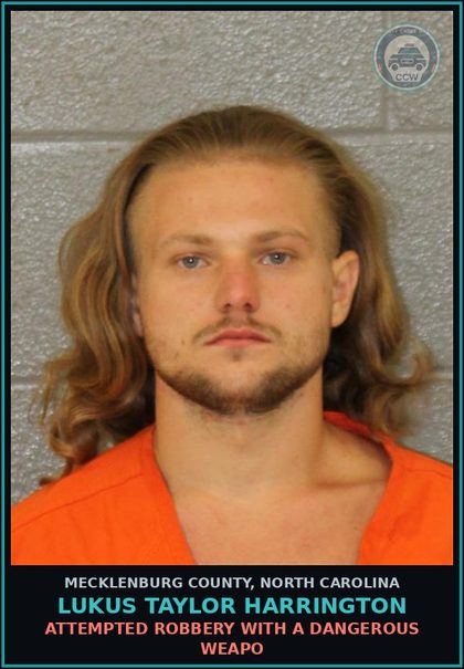 CCW arrest card for LUKUS TAYLOR HARRINGTON in Mecklenburg County: C/S-SCH II- TRAFFICKING IN COCAINE