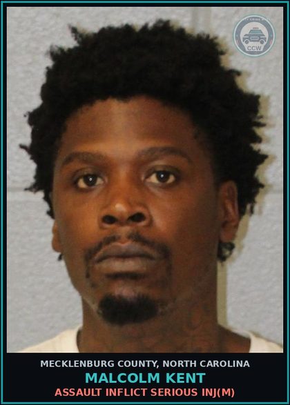 CCW arrest card for MALCOLM KENT in Mecklenburg County: FALSE IMPRISONMENT