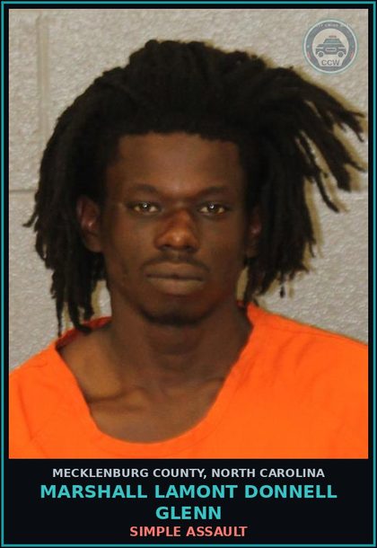 CCW arrest card for MARSHALL LAMONT DONNELL GLENN in Mecklenburg County: FALSE IMPRISONMENT