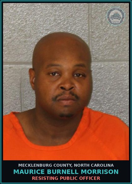 CCW arrest card for MAURICE BURNELL MORRISON in Mecklenburg County: DRIVING WHILE IMPAIRED