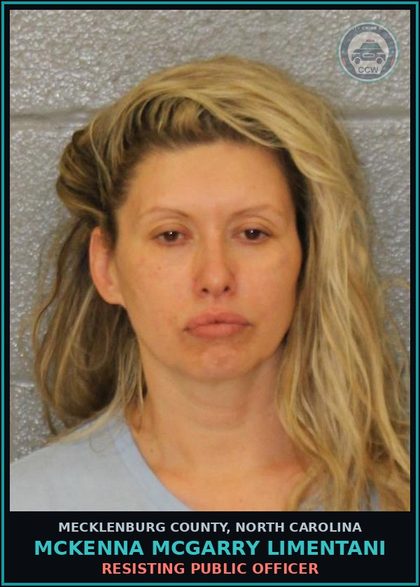 CCW arrest card for MCKENNA MCGARRY LIMENTANI in Mecklenburg County: RESISTING PUBLIC OFFICER
