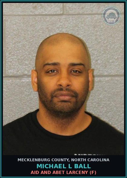 CCW arrest card for MICHAEL L BALL in Mecklenburg County: BREAKING AND OR ENTERING (F)