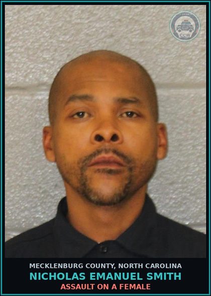 CCW arrest card for NICHOLAS EMANUEL SMITH in Mecklenburg County: MISD CRIME OF DOM VIOLENCE