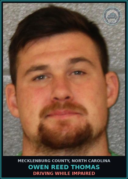 CCW arrest card for OWEN REED THOMAS in Mecklenburg County: DRIVING WHILE IMPAIRED