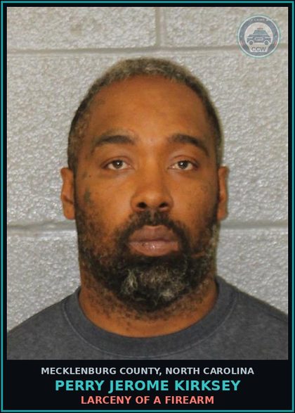CCW arrest card for PERRY JEROME KIRKSEY in Mecklenburg County: BREAKING OR ENTERING (M)