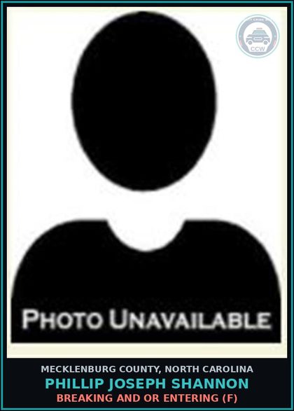 CCW arrest card for PHILLIP JOSEPH SHANNON in Mecklenburg County: MISDEMEANOR LARCENY