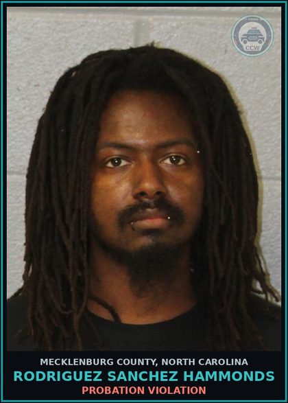 CCW arrest card for RODRIGUEZ SANCHEZ HAMMONDS in Mecklenburg County: PROBATION VIOLATION