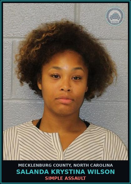 CCW arrest card for SALANDA KRYSTINA WILSON in Mecklenburg County: BREAK/ENTER TERORIZE/INJURE