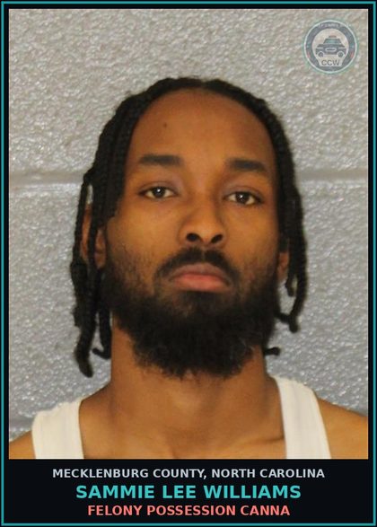 CCW arrest card for SAMMIE LEE WILLIAMS in Mecklenburg County: PWISD Canna