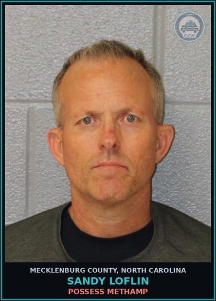CCW arrest card for SANDY LOFLIN in Mecklenburg County: POSSESS Methamp