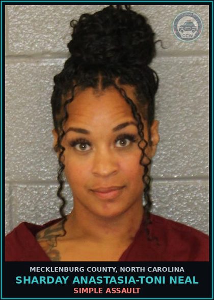 CCW arrest card for SHARDAY ANASTASIA-TONI NEAL in Mecklenburg County: SIMPLE ASSAULT
